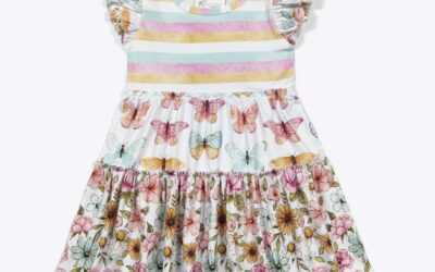Floral Butterfly Garden Grow-With-Me Play Dress
