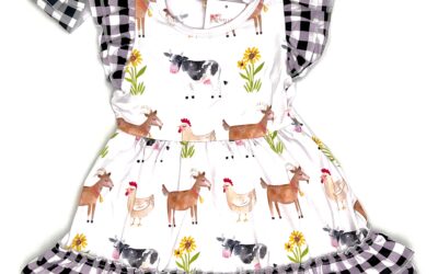 Plaid Farm Grow-With-Me Play Dress