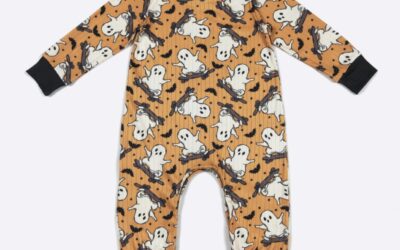 Skateboarding Ghost Boys Ribbed Romper