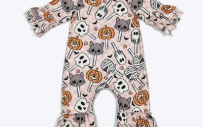 Sweet & Spooky Girls Ruffle Romper