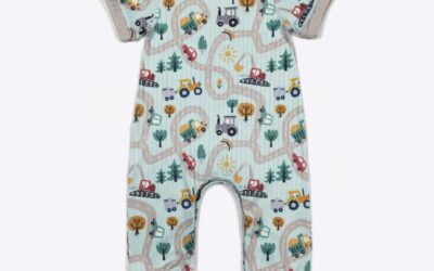 Around Town Baby Boy’s Ribbed Romper