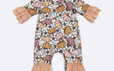 Pumpkin Blossom Ruffle Romper