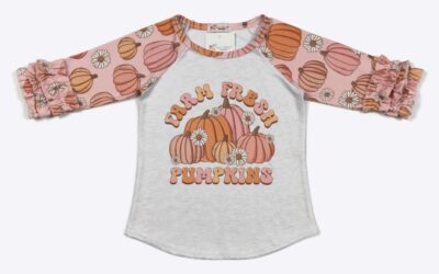 Farm Fresh Pumpkins Girls Raglan