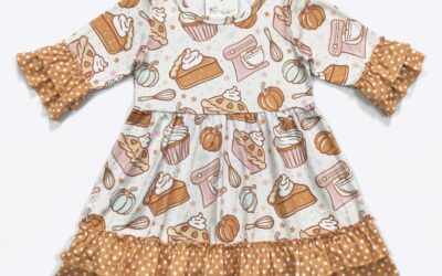 Pumpkin Pie Girls Ruffle Dress