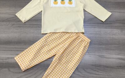 Pumpkin Smocked Boy’s Pajama Set