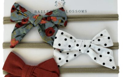 Breeanne Bow Headband Variety Pack in Vintage Polka Dot