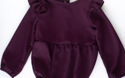 Rhodes Bubble Shorty Romper in Wine