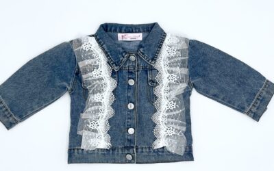 Girl’s Denim & Lace Jacket