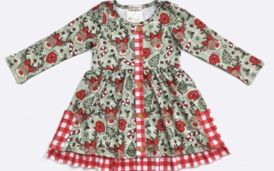 Mittens & Reindeers Girls Dress