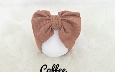 Baby Girl’s Waffle Headband in Coffee