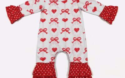 The Gift of Love Girl’s Ruffle Romper